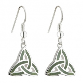 Trinity Earrings with Connemara Marble Inlay