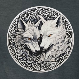 Celtic Gray Wolves - Dark Gray T-Shirt 