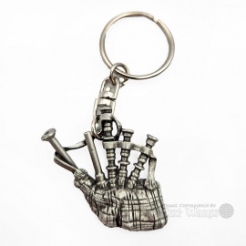 Bagpipes Pewter Keyring