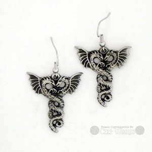 2 Dragons Earrings