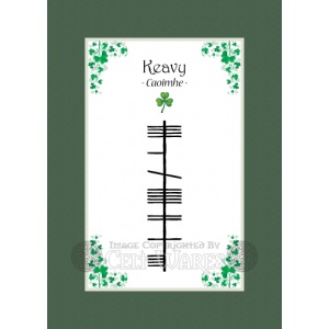 Keavy - Ogham First Name