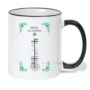 White (Surname) - Ogham Mug