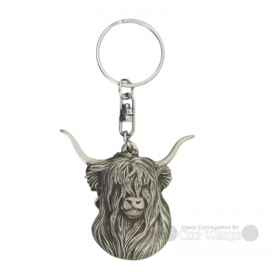 Highland Coo Keyring