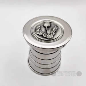 6oz Celtic Flask & Cup - Thistle
